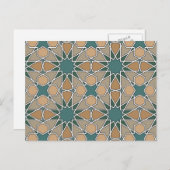 Ben Yusuf Madrasa Geometric Pattern 006 Postkarte (Vorne/Hinten)