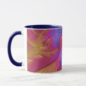 BEN ~ Zany 3D Fraktal ~ Rosa Gelb Lila 3D Tasse (Links)