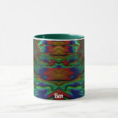BEN ~ Zany 3D ~ Green Red Blue 3D Tasse (Zentrum)