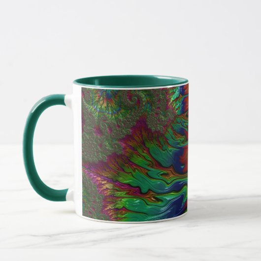 BEN ~ Zany 3D ~ Green Red Blue 3D Tasse (Links)