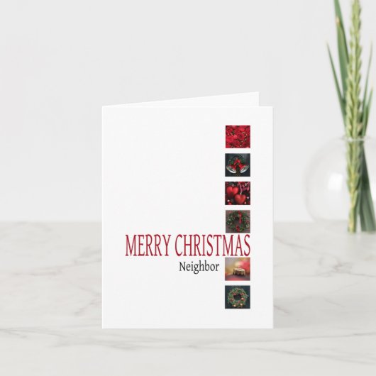 Benachbarte Weihnachtskarte Feiertagskarte (Vorderseite)