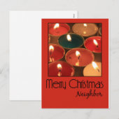 Benachbarte Weihnachtskarte Feiertagspostkarte (Vorne/Hinten)