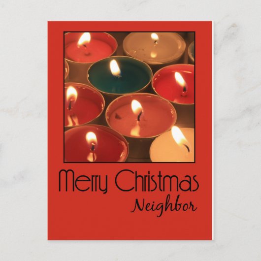 Benachbarte Weihnachtskarte Feiertagspostkarte (Vorderseite)