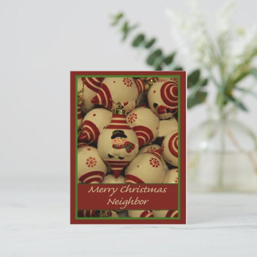 Benachbarte Weihnachtskarte Feiertagspostkarte (Stehend Vorderseite)