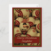 Benachbarte Weihnachtskarte Feiertagspostkarte (Vorne/Hinten)