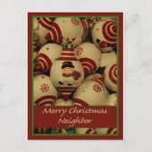Benachbarte Weihnachtskarte Feiertagspostkarte (Vorderseite)