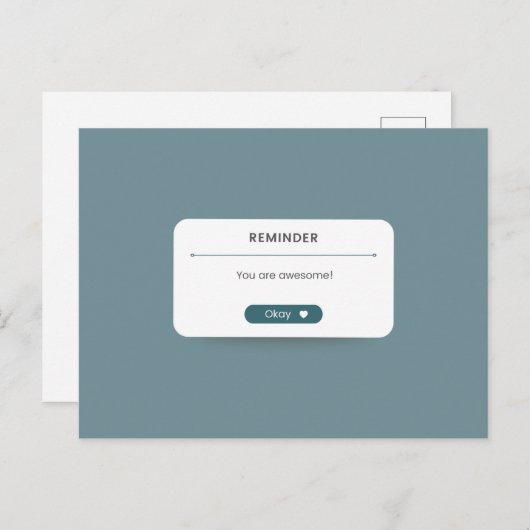 Benachrichtigung über motivierend Freundschaft und Postkarte (Vorne/Hinten)