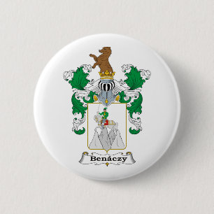 Benaczy Familien-ungarisches Wappen Button