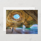 Benagil Algarve Feiertagspostkarte (Vorne/Hinten)