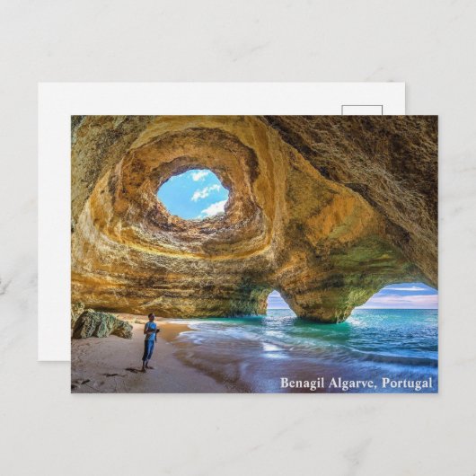 Benagil Algarve, Portugal Postkarte (Vorne/Hinten)