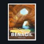 Benagil Caves Algarve Portugal Postcard Postkarte<br><div class="desc">Die Algarve, Portugals südlichste Region, ist bekannt für ihre atemberaubende Küste, goldene Strände und charmante, weiß getünchte Dörfer. Mit mehr als 300 Sonnentagen pro Jahr ist es eines der besten Strände Europas und bietet dramatische Klippen, versteckte Meereshöhlen und kristallklares Wasser. Die Region ist bekannt für ihre atemberaubenden Kalksteinformationen und die...</div>