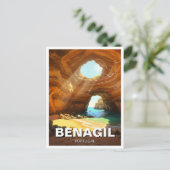 Benagil Caves Algarve Portugal Postcard Postkarte (Stehend Vorderseite)