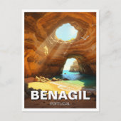 Benagil Caves Algarve Portugal Postcard Postkarte (Vorderseite)