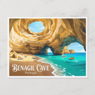 Benagil-Höhle Carvoeiro Portugal Postkarte
