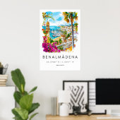 Benalmadena Aquarell 1 Poster (Heimbüro)