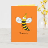 Benana - Funny Bee Banana Grußkarte Karte (Gelbe Blume)