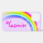 Benannt 6 Buchstaben Regenbogenviolett Mädchen ipo Case-Mate iPhone Hülle (Rückseite (Horizontal))
