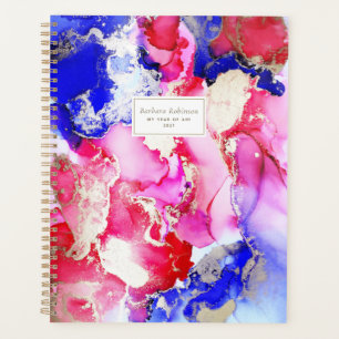 Benannt Abstrakt Art Pink Lila Gold Planer