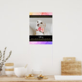 Benannt beste Hochzeitshunde Foto Vorlage Rosa Lil Poster (Küche)