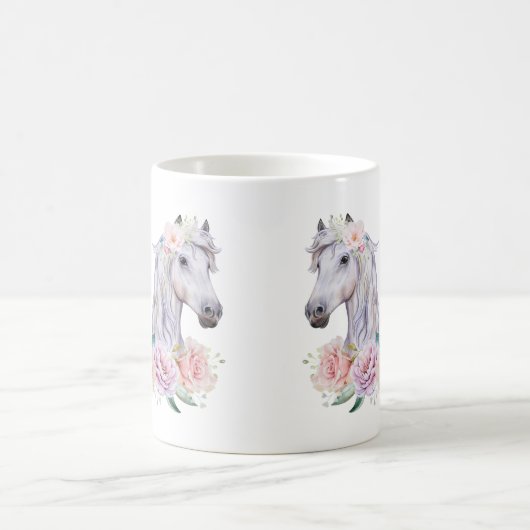 Benannt Blumenpferd Kaffeetasse (Mittel)