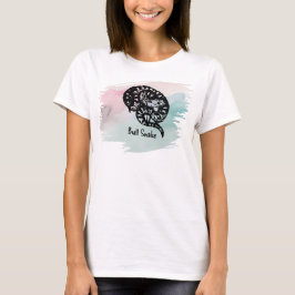 Benannt die alte Skin Bull Schlange auf mehrfarbig T-Shirt