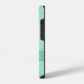 Benannt Fleur de Lis Damast mintgrün iPhone Hülle (Linke Seite)