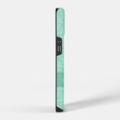 Benannt Fleur de Lis Damast mintgrün iPhone Hülle (Rechte Seite)