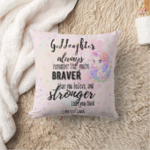 Benannt GODAUGHTER Motivierend Zitat Einhorn Rosa Kissen (Decke)