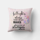 Benannt GODAUGHTER Motivierend Zitat Einhorn Rosa Kissen (Rückseite)