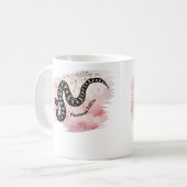 Benannt ich Bite Massasauga Schlange auf Pink Kaffeetasse (Vorderseite Links)