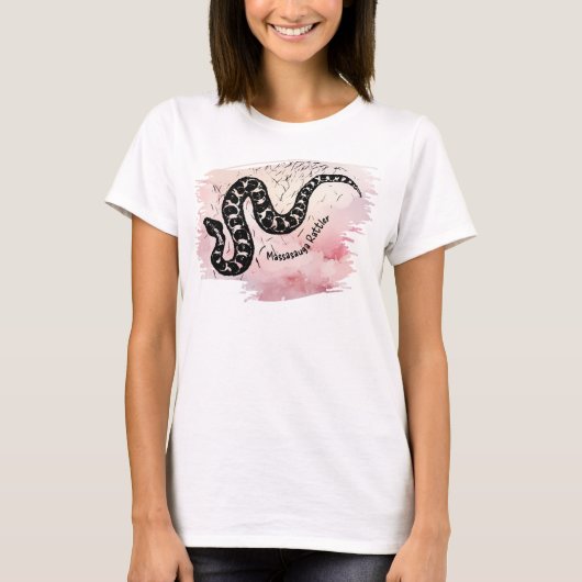 Benannt ich Bite Massasauga Schlange auf Pink T-Shirt (Vorderseite)