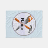 Benannt Personalisiert Tools Design für Jungen. Fleecedecke (Vorderseite (Horizontal))