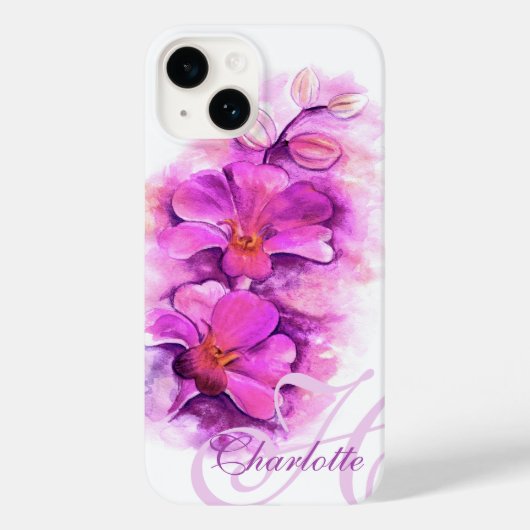 Benannt Radiant Orchid Kunst Blumenrosa Case-Mate iPhone Hülle (Rückseite)