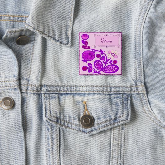 Benannte Blume Deko Button (Beispiel)