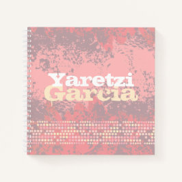 Benannte Korallenpinkmädchen abstrakt Notizblock