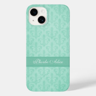 Benannte Lilie Damask Minze grün Case-Mate iPhone 14 Hülle