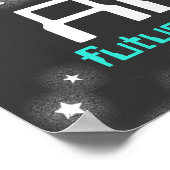 Benannte Raketenraumjungen, graues rotes Plakat (Ecke)