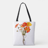 Benannte Vase der Poppies Tote Tag Tasche (Rückseite)