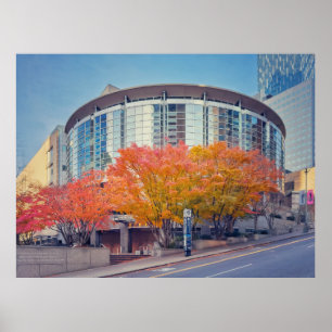 Benaroya Hall in Seattle im Herbst Poster