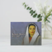 Benazir bhutto postkarte (Stehend Vorderseite)