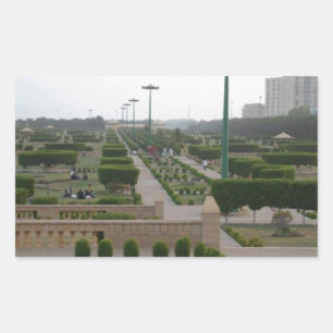 Benazir Park Landschaftsbild Druck Rechteckiger Aufkleber