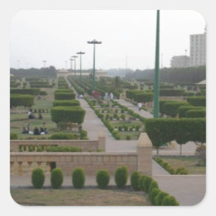 Benazir Park Landschaftsbild Quadratischer Aufkleber