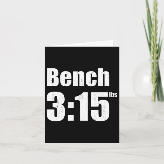 Bench 315 - Bench Press 315lbs Gym Karte (Vorderseite)