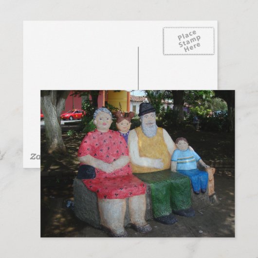 Bench Art Postkarte (Vorne/Hinten)