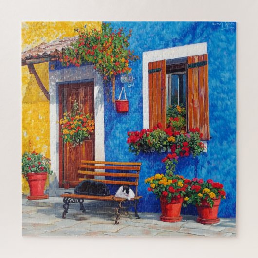 Bench Companions – Venice-Inspired Cats Puzzle (Vertikal)