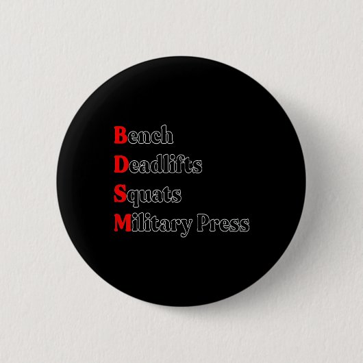 Bench Deadlift Squat Militär Press Bodybuilding G Button (Vorderseite)