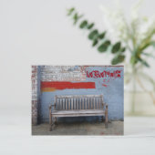 Bench in Memphis Postkarte (Stehend Vorderseite)