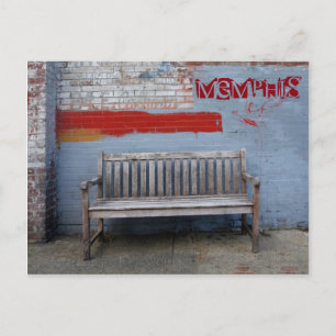 Bench in Memphis Postkarte