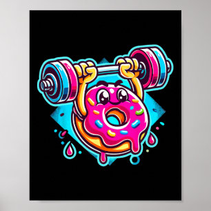 Bench Press Donut Weightlift Bodybuilding Fitne Poster