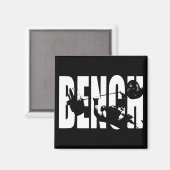 Bench Press - Gym Motivation Magnet (Vorderseite/Rückseite)